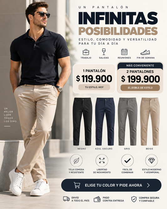 Pantalon Montecarlo drill clasico